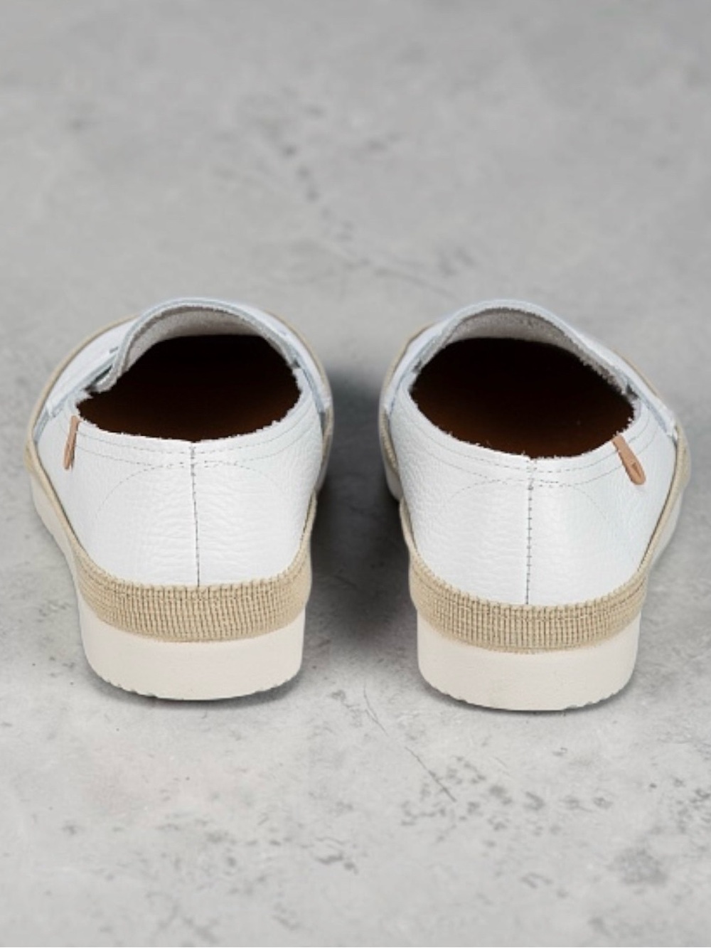 NEW Verbenas Penny Loafers White Pebbled Leather Slip-On 8.5 Women’s/40EU Men - Picture 3 of 9